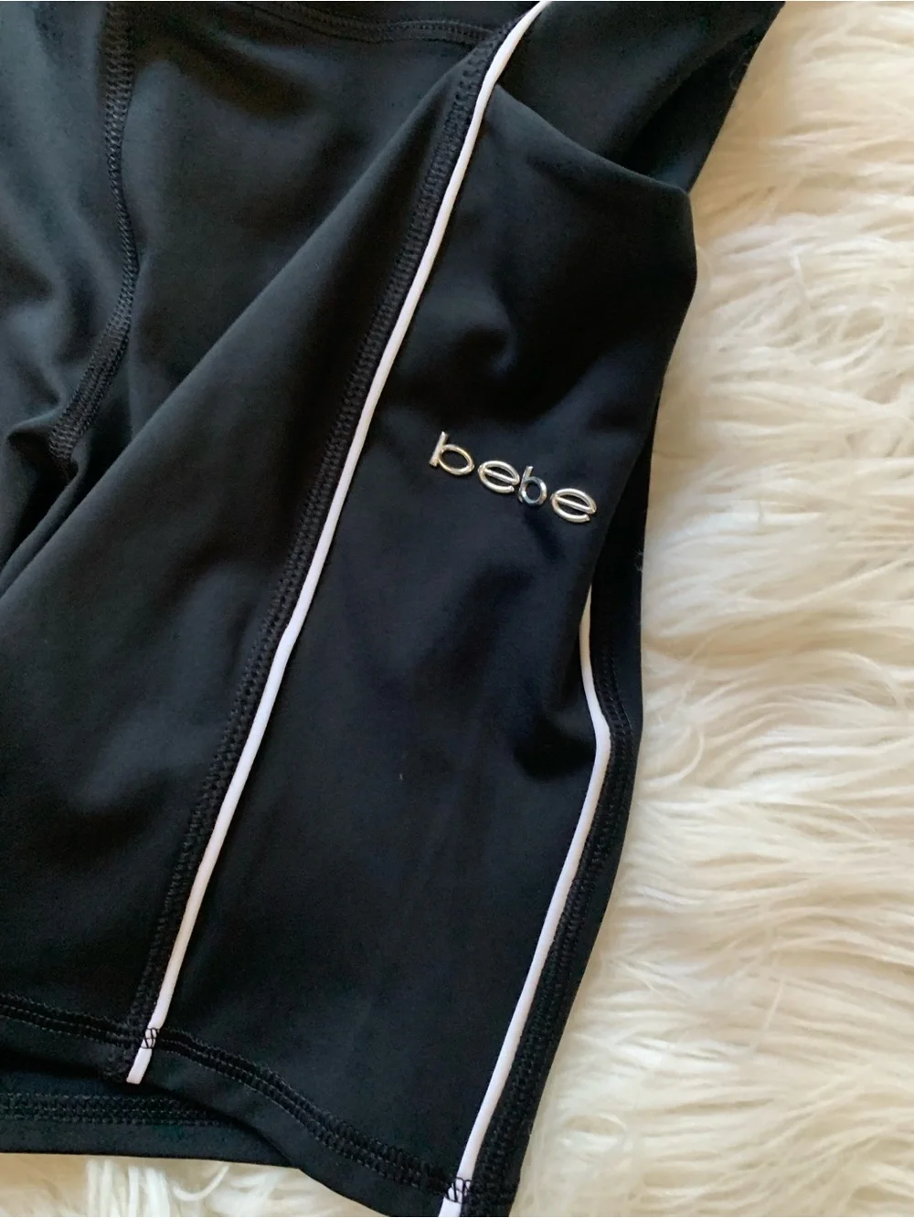 Bebe Sport Athletic Shorts Black Size Medium